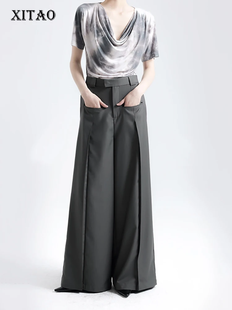 XITAO Solid Color Pocket Pants Loose High Waist Wide Leg Pants Floor Length 2023 Summer New Arrival Casual Fashion WLD11775
XITAO Solid Color Pocket Pants Loose High Waist Wide Leg Pants Floor Length 2023 Summer New Arrival Casual Fashion WLD11775