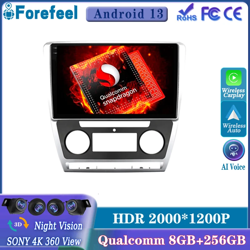 Android 13 Qualcomm для Skoda Octavia 2 A5 2007 - 2014 мультимедийный автомобильный GPS-плеер навигация Сенсорный экран стерео радио видео ТВ
Android 13 Qualcomm для Skoda Octavia 2 A5 2007 - 2014 мультимедийный автомобильный GPS-плеер навигация Сенсорный экран стерео радио видео ТВ