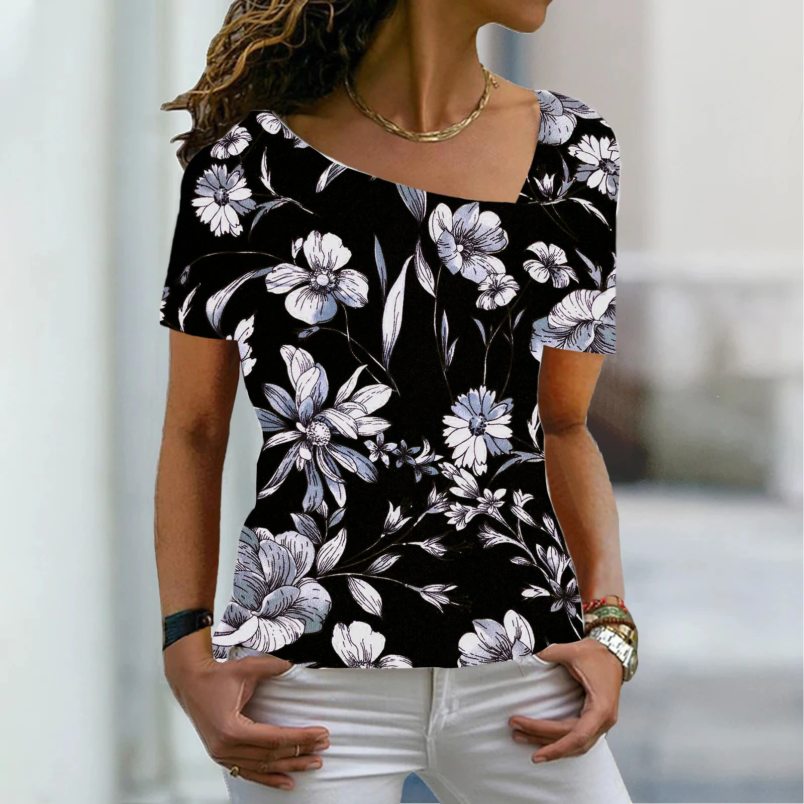Women's Fashion Flower Theme Abstract Geometric T Shirt V Neck Basic Tops 3D Print Shirt 6XL Pullover Summer 2022
Women's Fashion Flower Theme Abstract Geometric T Shirt V Neck Basic Tops 3D Print Shirt 6XL Pullover Summer 2022