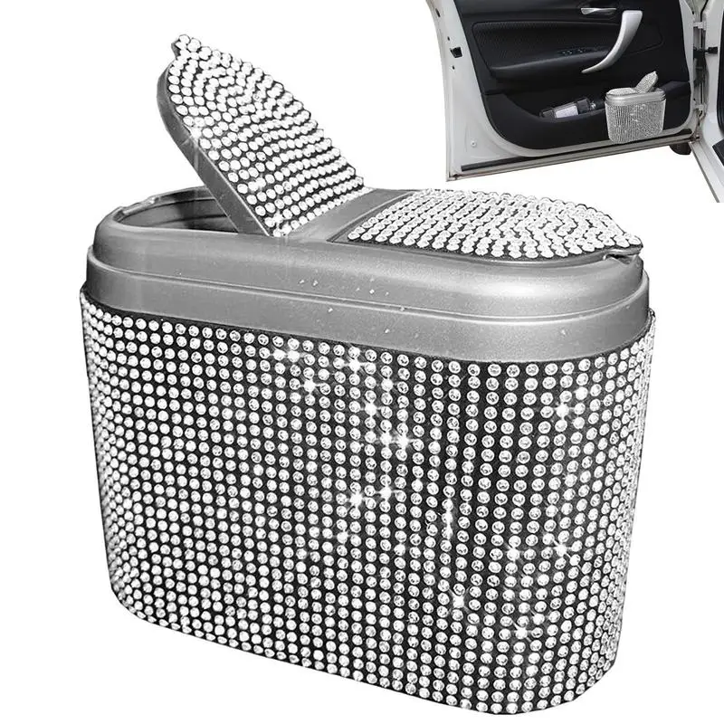 Car Dustbin Small Bling Seat Back Dust Container Auto Trash Box Portable Litter Can Car Interior Wastebasket With Double Lids
Car Dustbin Small Bling Seat Back Dust Container Auto Trash Box Portable Litter Can Car Interior Wastebasket With Double Lids