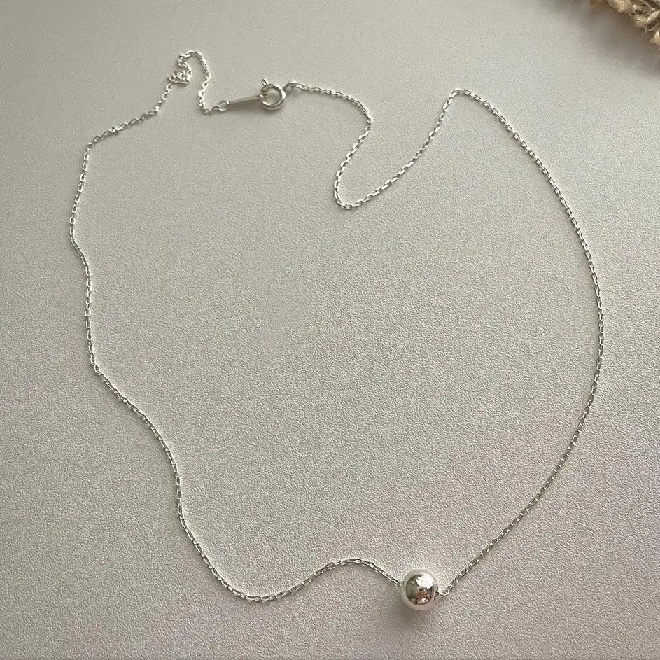 Cute Authentic 925 Sterling silver Polished Round Ball Pendant Necklace JEWELRY C-B1085
Cute Authentic 925 Sterling silver Polished Round Ball Pendant Necklace JEWELRY C-B1085