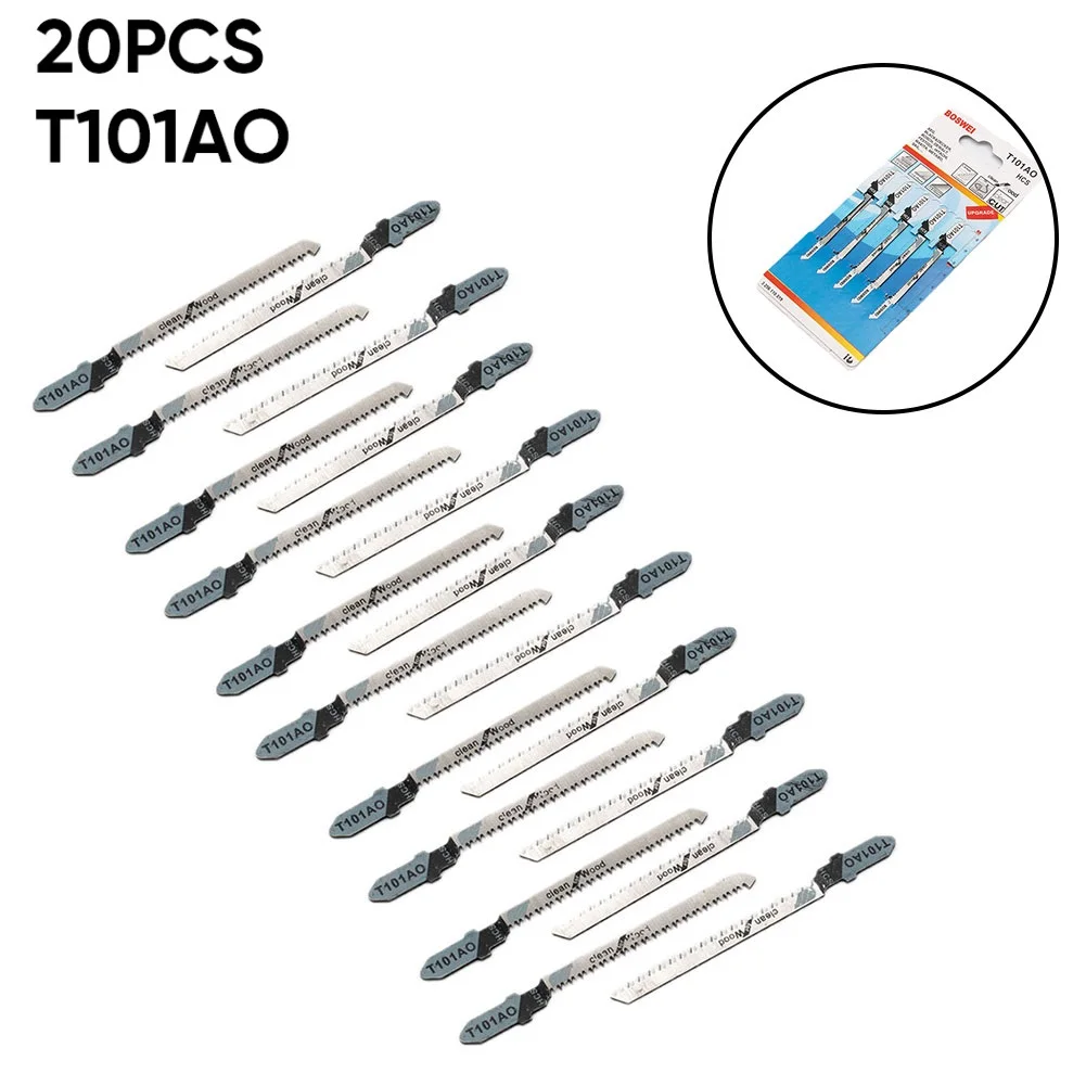20pcs T101AO 3inch T-Shank Clean Curved Cutting Jig Saw Blades HCS Jigsaw Cutter For Plywood Plastics Curve Cutting Tool Parts
20pcs T101AO 3inch T-Shank Clean Curved Cutting Jig Saw Blades HCS Jigsaw Cutter For Plywood Plastics Curve Cutting Tool Parts