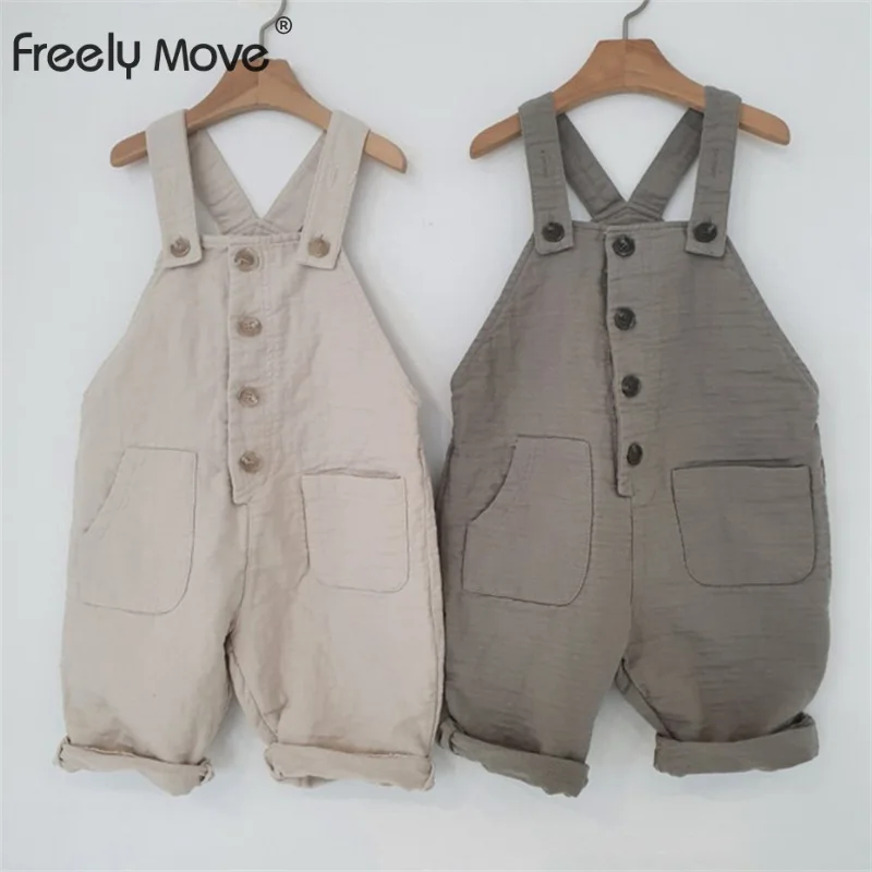 Freely Move Baby Boy Cotton Overalls Toddler Infant Kids Boys Girls Sleeveless Button Pocket Rompers Jumpsuits Trousers Outfits
Freely Move Baby Boy Cotton Overalls Toddler Infant Kids Boys Girls Sleeveless Button Pocket Rompers Jumpsuits Trousers Outfits