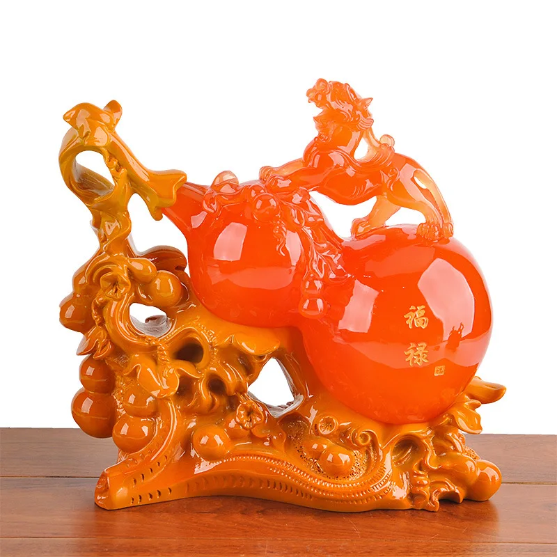 Lucky Imitation Jade Gourd Sculpture Resin Modern Art Works Home living room TV cabinet decoration Office decorations
Lucky Imitation Jade Gourd Sculpture Resin Modern Art Works Home living room TV cabinet decoration Office decorations