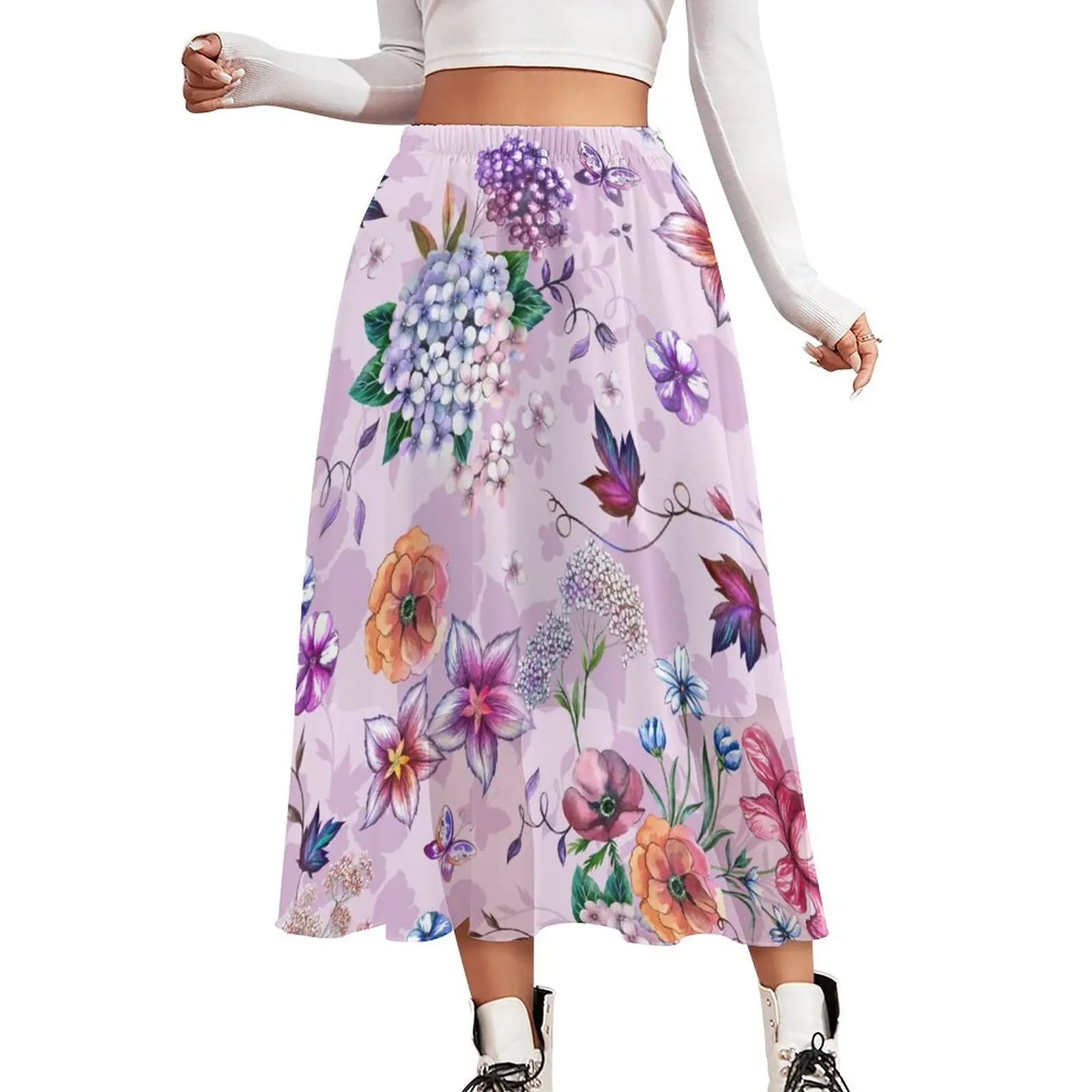 Baroque Floral Print Skirt Colorful Flowers Cute Long Skirts Summer Aesthetic High Waist Chiffon Print Oversized A-line Skirt
Baroque Floral Print Skirt Colorful Flowers Cute Long Skirts Summer Aesthetic High Waist Chiffon Print Oversized A-line Skirt