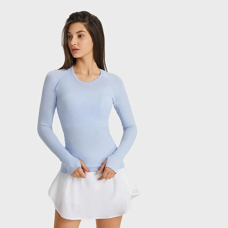 With Logo Women Seamless Slim Fit Yoga T-Shirts Fitness Running Long Sleeve Sports Crop Top Ladies Gym Blouses Sportswear
With Logo Women Seamless Slim Fit Yoga T-Shirts Fitness Running Long Sleeve Sports Crop Top Ladies Gym Blouses Sportswear