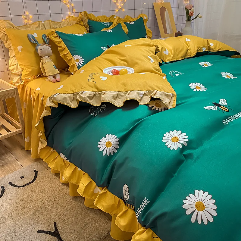 Двухсторонний хлопковый комплект с пододеяльником и оборками Leka, Роскошный милый комплект постельного белья для девочек, плиссированная п...
Двухсторонний хлопковый комплект с пододеяльником и оборками Leka, Роскошный милый комплект постельного белья для девочек, плиссированная п...