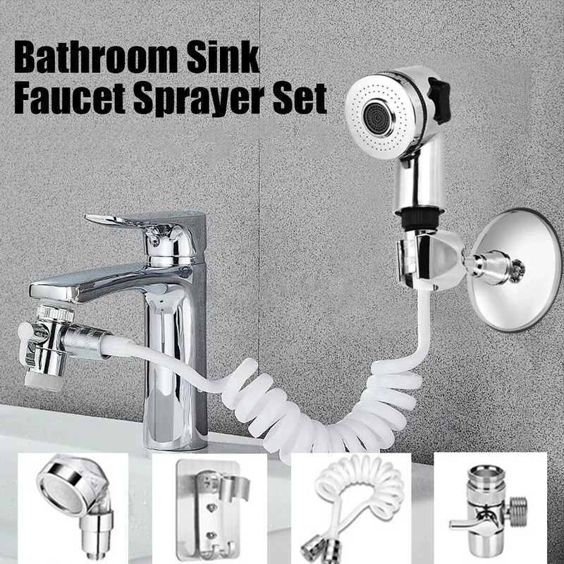 Home Bathroom Sink Faucet Sprayer Water Tap Extension Nozzle Adjustable Shower Set Sucker Wall-mounted Convenient To Install
Home Bathroom Sink Faucet Sprayer Water Tap Extension Nozzle Adjustable Shower Set Sucker Wall-mounted Convenient To Install