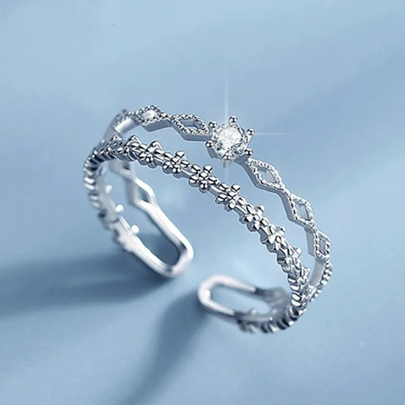Retro Minimalist Opening Rings For Women Double Layer Moon Stars Cross Zircon Adjustable Finger Ring Girl Personality Jewelry
Retro Minimalist Opening Rings For Women Double Layer Moon Stars Cross Zircon Adjustable Finger Ring Girl Personality Jewelry