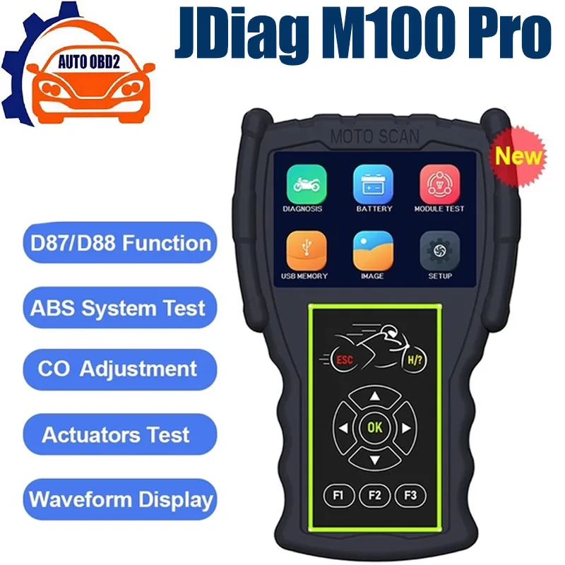 Сканер диагностический JDiag M100 Pro D87 D88, профессиональный диагностический инструмент для мотоциклов
Сканер диагностический JDiag M100 Pro D87 D88, профессиональный диагностический инструмент для мотоциклов