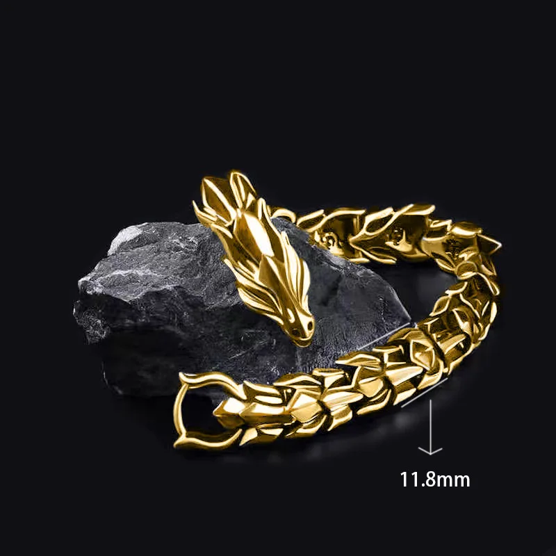 Retro Dragon Head Dragon Lin Bracelet Hip Hop Domineering Exaggerated Punk Men's Keel Bracelet
Retro Dragon Head Dragon Lin Bracelet Hip Hop Domineering Exaggerated Punk Men's Keel Bracelet