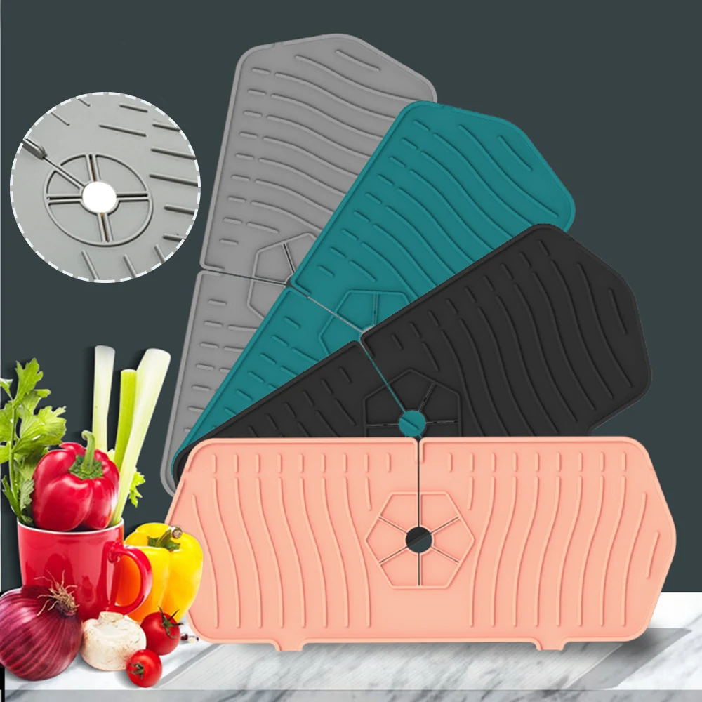 Faucet Sink Splash-proof Pad Thickened Silicone Faucet Water Catcher Mat Durable Faucet Absorbent Pad Rubber Drying Mat In Stock
Faucet Sink Splash-proof Pad Thickened Silicone Faucet Water Catcher Mat Durable Faucet Absorbent Pad Rubber Drying Mat In Stock