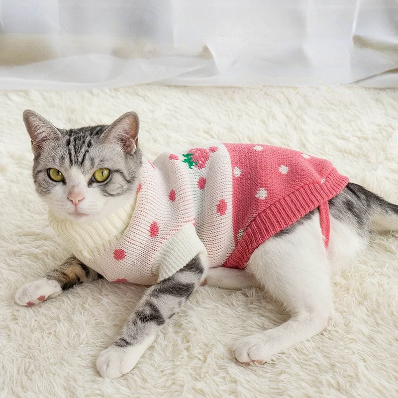 XS-2XL Cat Winter Clothes Knitted Pet Sweater for Small Puppy Cat Vest Shirts Clothing for Cats Fashion Clothes Dropshipping
XS-2XL Cat Winter Clothes Knitted Pet Sweater for Small Puppy Cat Vest Shirts Clothing for Cats Fashion Clothes Dropshipping