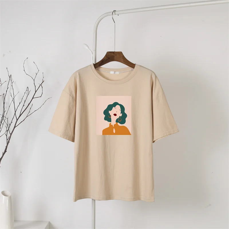 ZELI Cute Girl Printed T Shirt Women Summer New 100% Cotton Aesthetic Character Printed O Neck Tops Female Loose Cusual Tee
ZELI Cute Girl Printed T Shirt Women Summer New 100% Cotton Aesthetic Character Printed O Neck Tops Female Loose Cusual Tee