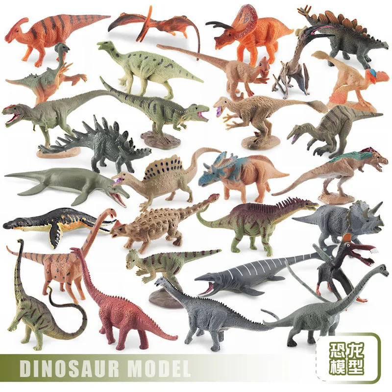 

Simulation Jurassic Tyrannosaurus Rex Stegosaurus Velociraptor Pterosaur Tripod Diplodocus Small Dinosaur Suit Models Ornaments