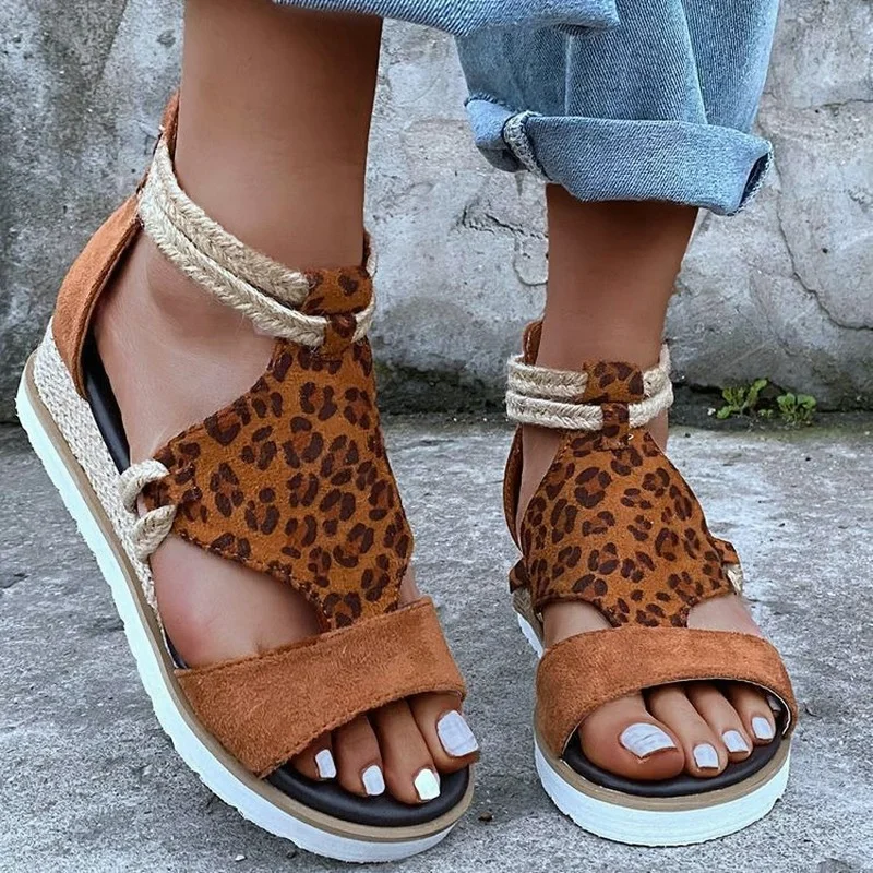 Fashion Women Sandals Elegant Leopard Print Comfortable Boho Style Female Sandals Cover Heel Lady High Quality Casual Shoes
Fashion Women Sandals Elegant Leopard Print Comfortable Boho Style Female Sandals Cover Heel Lady High Quality Casual Shoes