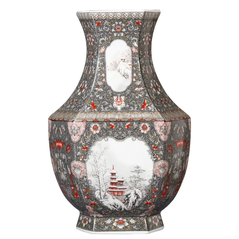 New Design Antique Jingdezhen Ceramic Vase Vintage Chinese Style Home Decoration Hexagon Vase
New Design Antique Jingdezhen Ceramic Vase Vintage Chinese Style Home Decoration Hexagon Vase