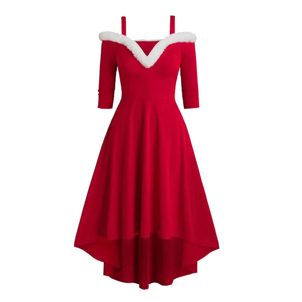 2022 Christmas Costume Party Dress V-neck Elegant Christmas Dress For Women Long Sleeve Xmas Clothes Vintage Winter Dress
2022 Christmas Costume Party Dress V-neck Elegant Christmas Dress For Women Long Sleeve Xmas Clothes Vintage Winter Dress