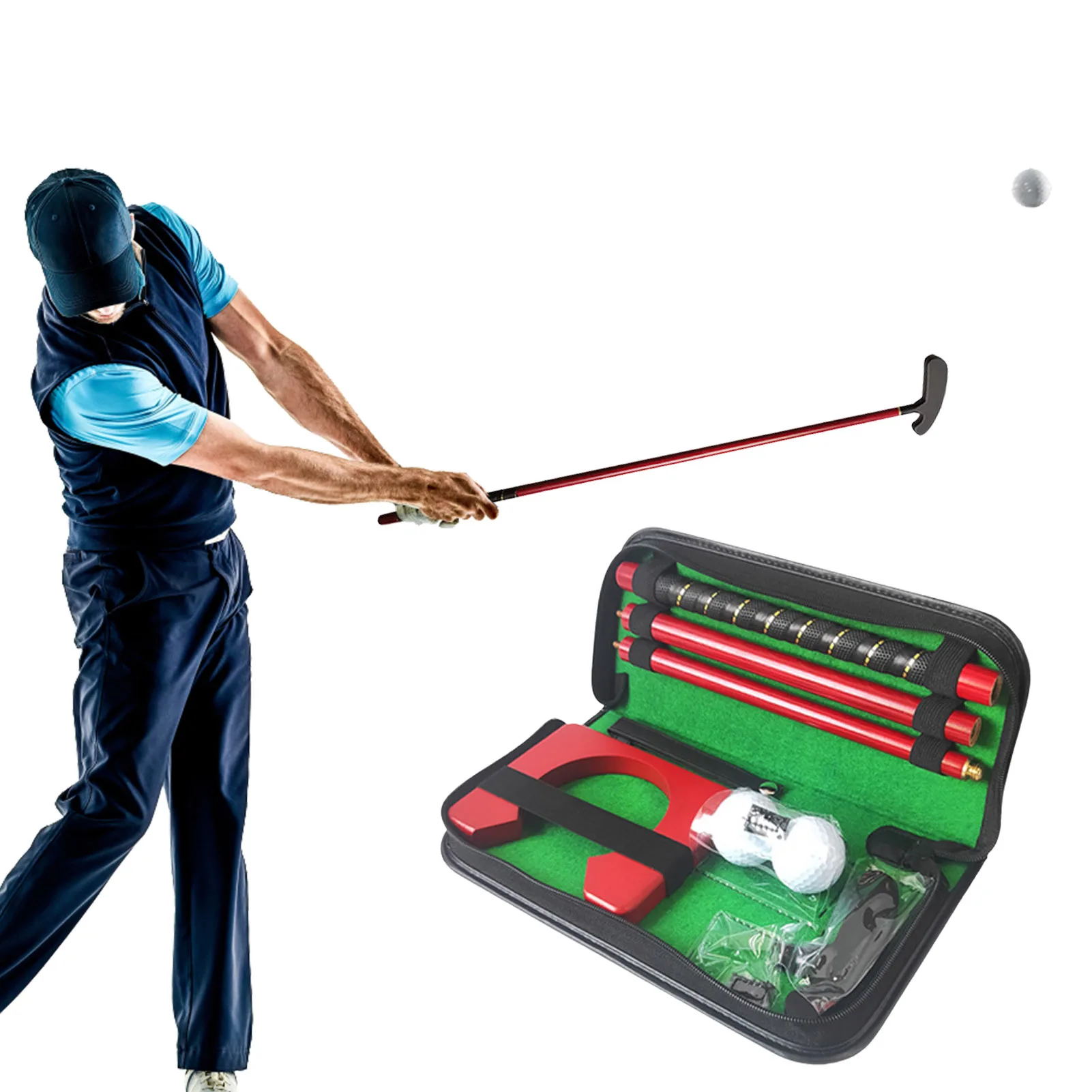 Golf Putter Set Portable Mini Golf Equipment Practice Kit With Detachable Putter For Indoor/Outdoor Golf Trainer Kit
Golf Putter Set Portable Mini Golf Equipment Practice Kit With Detachable Putter For Indoor/Outdoor Golf Trainer Kit