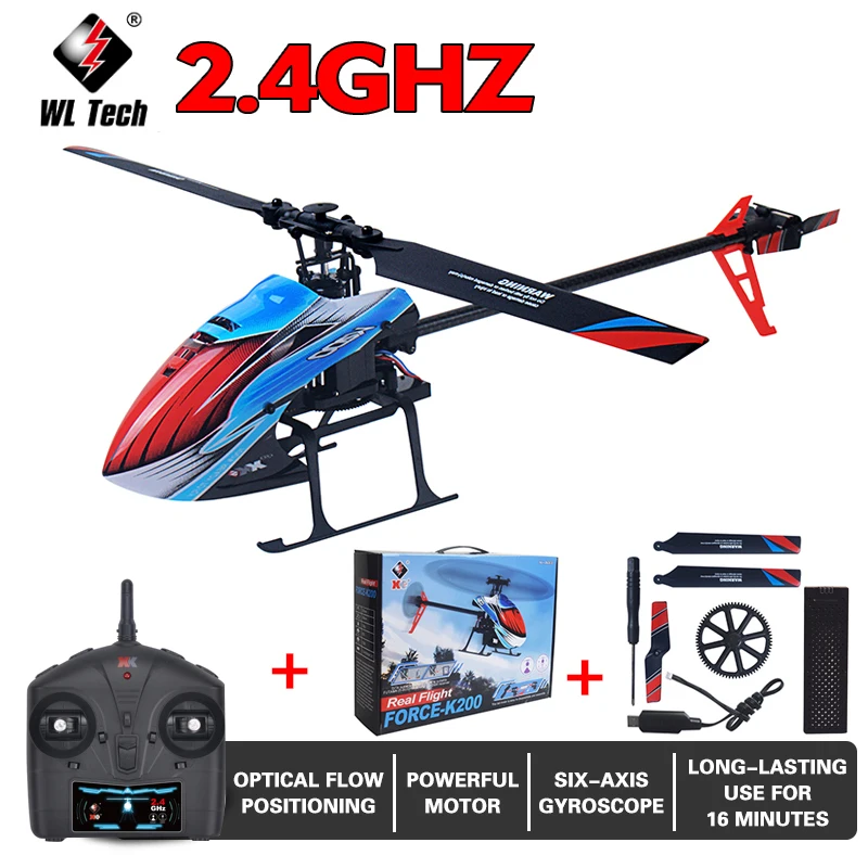 WLtoys XK K200 RC Helicopter 2.4GHz 6-Axis Gyroscope 4CH Altitude Hold Optical Flow Remote Control Toys for Children Adult Gifts
WLtoys XK K200 RC Helicopter 2.4GHz 6-Axis Gyroscope 4CH Altitude Hold Optical Flow Remote Control Toys for Children Adult Gifts