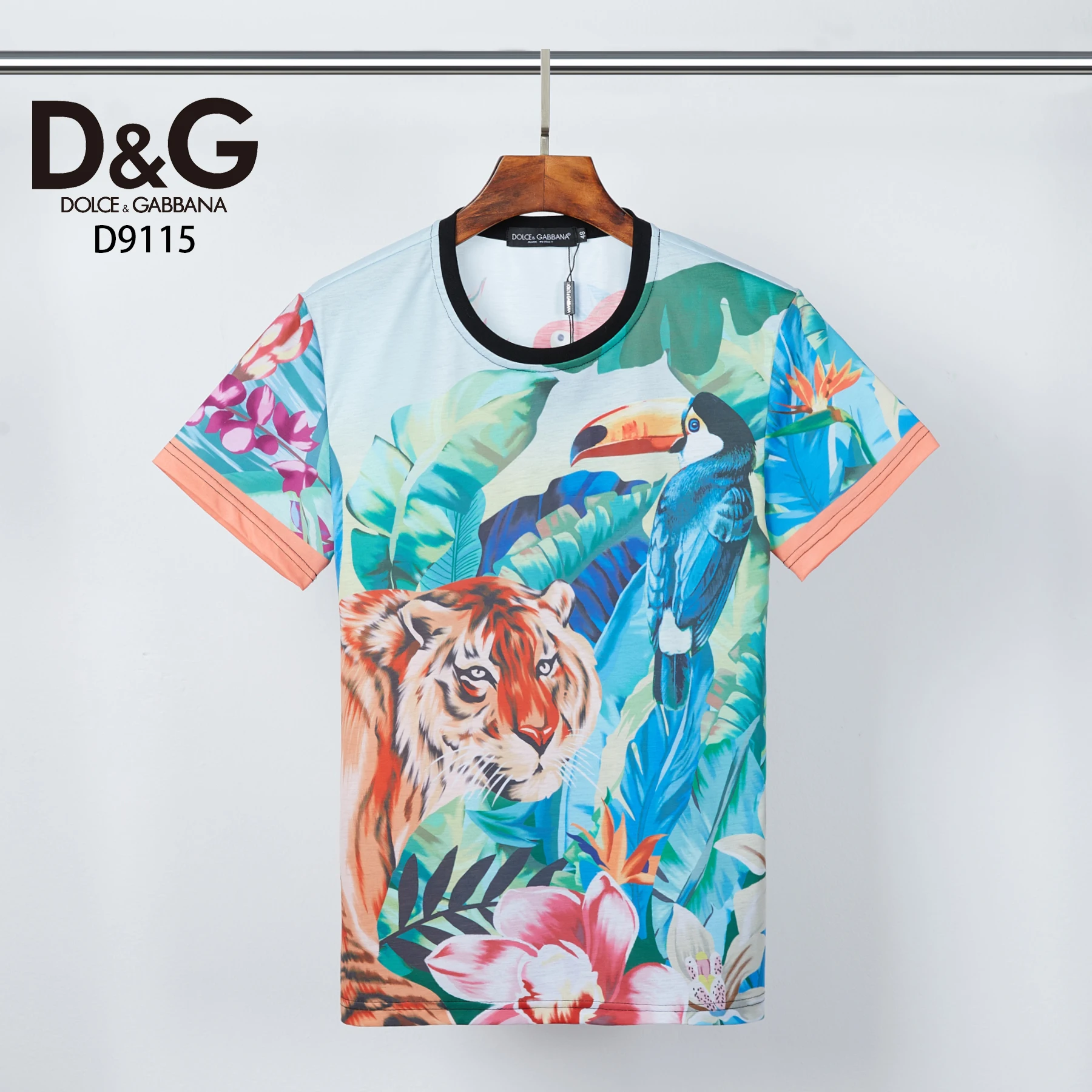 Casual Men Print Party Club Shirt D&G Luxury Brand Tiger bird Printed Shirt Men Fashion Trendy Short Sleeve T Shirt
Casual Men Print Party Club Shirt D&G Luxury Brand Tiger bird Printed Shirt Men Fashion Trendy Short Sleeve T Shirt