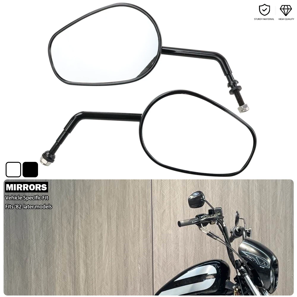 

Black Rear View Mirror Tapered Mirrors For Harley Sportster 883 Low Rider 1200 Nightster XL1200 Roadster SuperLow XL883 Hugger