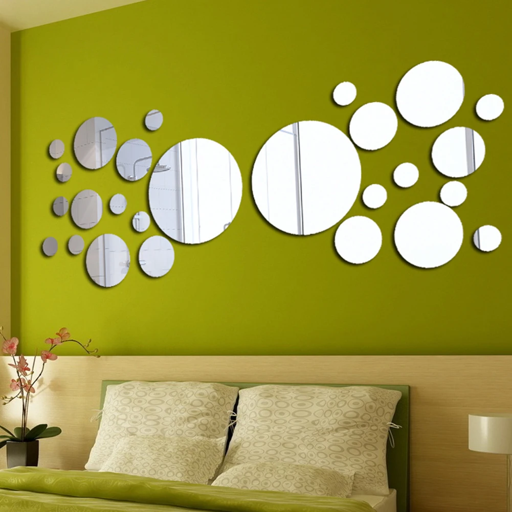 26PCS 3D Mirror Wall Sticker Round Mirror DIY TV Background Room Stickers Wall Decor Bedroom Bathroom Home Decoration
26PCS 3D Mirror Wall Sticker Round Mirror DIY TV Background Room Stickers Wall Decor Bedroom Bathroom Home Decoration