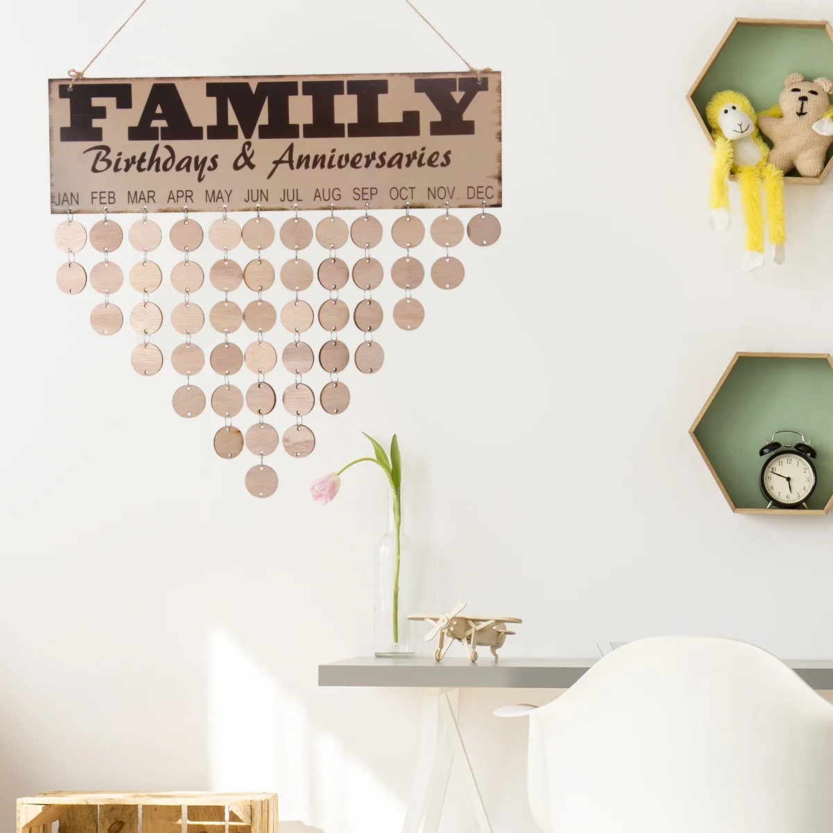 Wooden Block Calendar Family Birthday Reminder Calendar Wooden Board Plaque Sign DIY Hanging Wooden Calendar for Home Calender
Wooden Block Calendar Family Birthday Reminder Calendar Wooden Board Plaque Sign DIY Hanging Wooden Calendar for Home Calender