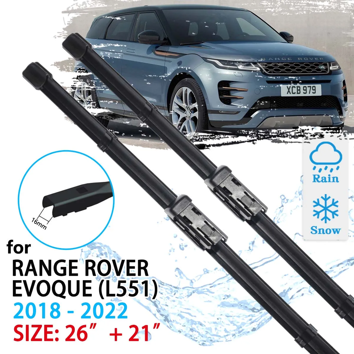 Car Front Wiper Blade For Range Rover Evoque L551 2018 2019 2020 2021 2022 Windscreen Windshield Accessories Window Brushes 2pcs
Car Front Wiper Blade For Range Rover Evoque L551 2018 2019 2020 2021 2022 Windscreen Windshield Accessories Window Brushes 2pcs