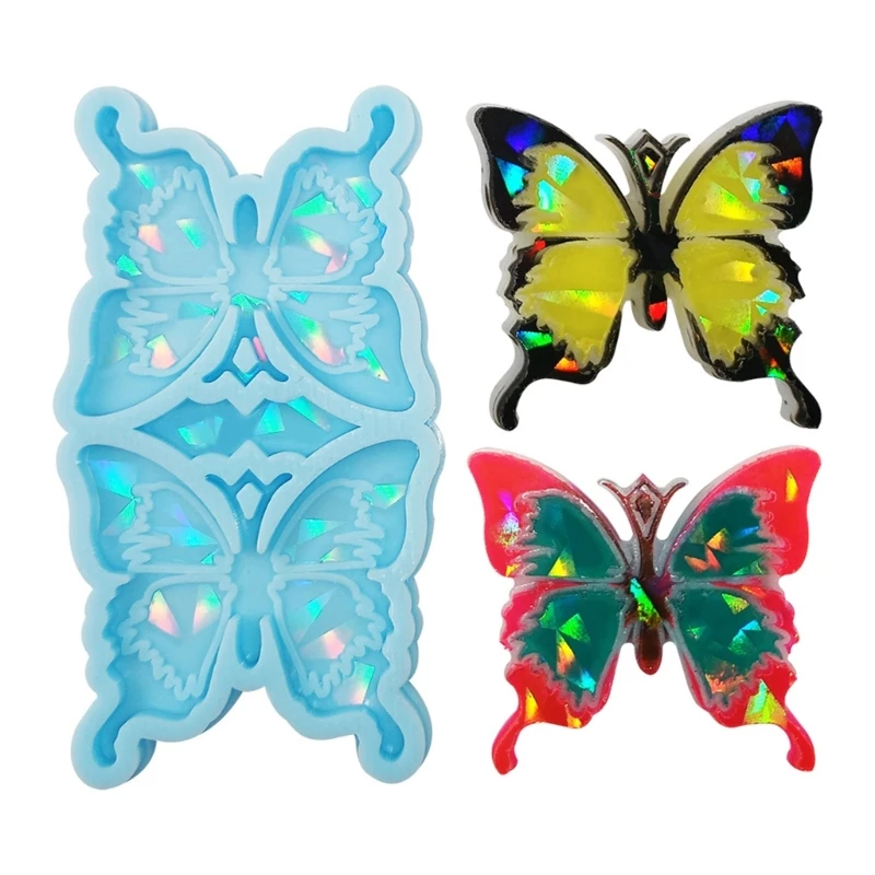 DIY Holographic Laser Butterfly Pendant Charms Crystal Epoxy Resin Mold Colorful Earrings Keychain Jewelry Making Silicone Mould
DIY Holographic Laser Butterfly Pendant Charms Crystal Epoxy Resin Mold Colorful Earrings Keychain Jewelry Making Silicone Mould