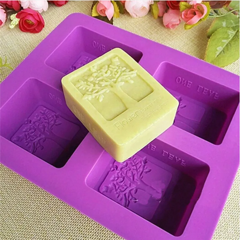 Tree Shaped Purple Rectangle Silicone Mold 4 Hole Soap Mold Arts and Crafts Chocolate Cake Molding Hand Making Tools
Tree Shaped Purple Rectangle Silicone Mold 4 Hole Soap Mold Arts and Crafts Chocolate Cake Molding Hand Making Tools