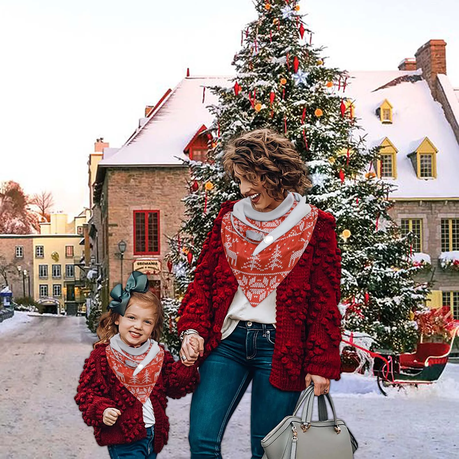 Womens Winter Scarves And Hat Scarf Multi-Purpose Set Ccarf Scarf Parent-Child Shawl Mommy Me Christmas and Scarf for Airplane
Womens Winter Scarves And Hat Scarf Multi-Purpose Set Ccarf Scarf Parent-Child Shawl Mommy Me Christmas and Scarf for Airplane