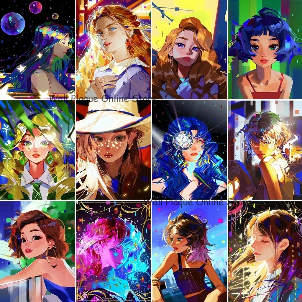 5D Diy Cartoon Comic Urban Women Diamond Painting Colorful Art Embroidery Full Round Diamond Mosaic Cross Stitch Kits Home Decor
5D Diy Cartoon Comic Urban Women Diamond Painting Colorful Art Embroidery Full Round Diamond Mosaic Cross Stitch Kits Home Decor