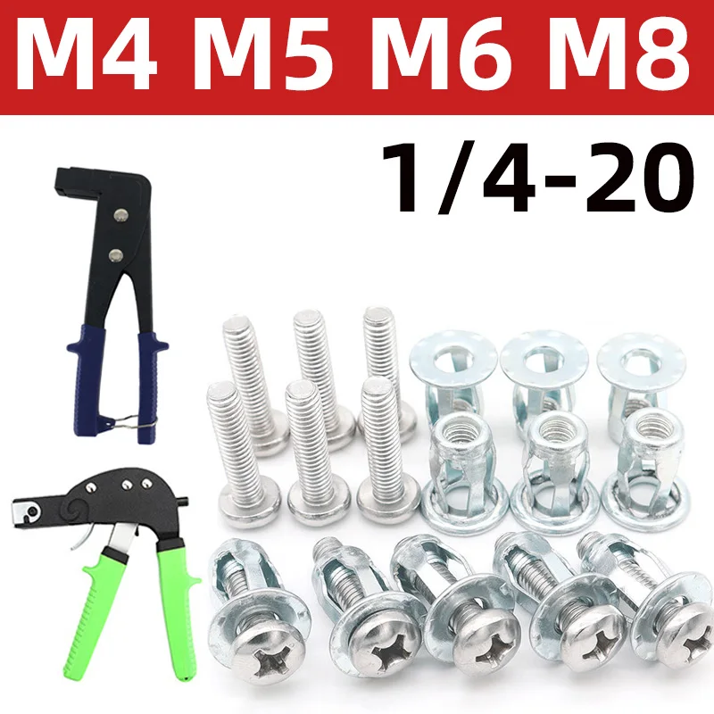 Petal Rivets Nut Carbon Steel 10/20PCS M4 M5 M6 M8 1/4 UNC Metal Petal Nut Expansion Lantern Fixed Screw for Car License Plate
Petal Rivets Nut Carbon Steel 10/20PCS M4 M5 M6 M8 1/4 UNC Metal Petal Nut Expansion Lantern Fixed Screw for Car License Plate