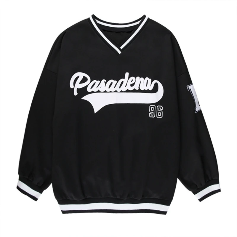 Women Long Sleeve Baseball Sweatshirt Harajuku College Style Letters Print Pullover Top Oversized Loose Striped V-Neck DropShip
Women Long Sleeve Baseball Sweatshirt Harajuku College Style Letters Print Pullover Top Oversized Loose Striped V-Neck DropShip