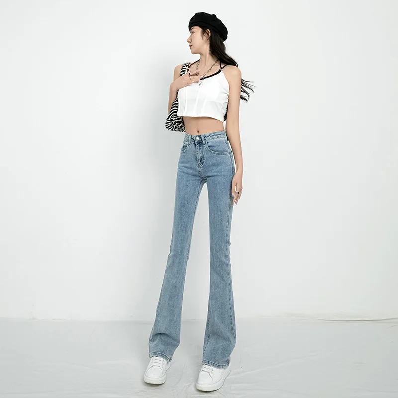 Pant Jeans Women High Quality High Waist Elastic Micro-flare Pants 2022 Spring New Women's Pants Show Long Legs Thin Pants
Pant Jeans Women High Quality High Waist Elastic Micro-flare Pants 2022 Spring New Women's Pants Show Long Legs Thin Pants