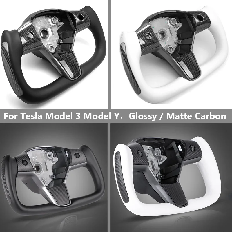 Carbar 370mm Yoke Steering Wheel Racing Car Handle For Tesla Model 3 Model Y 2018 2019 2022 2023 Carbon Fiber Without Heating
Carbar 370mm Yoke Steering Wheel Racing Car Handle For Tesla Model 3 Model Y 2018 2019 2022 2023 Carbon Fiber Without Heating