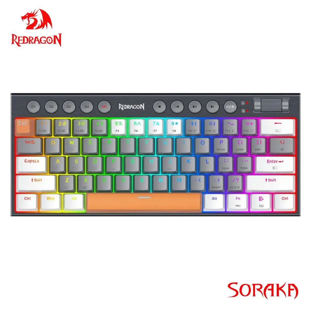 REDRAGON Soraka K647 RGB USB Mini тонкая ультратонкая Проводная Механическая игровая