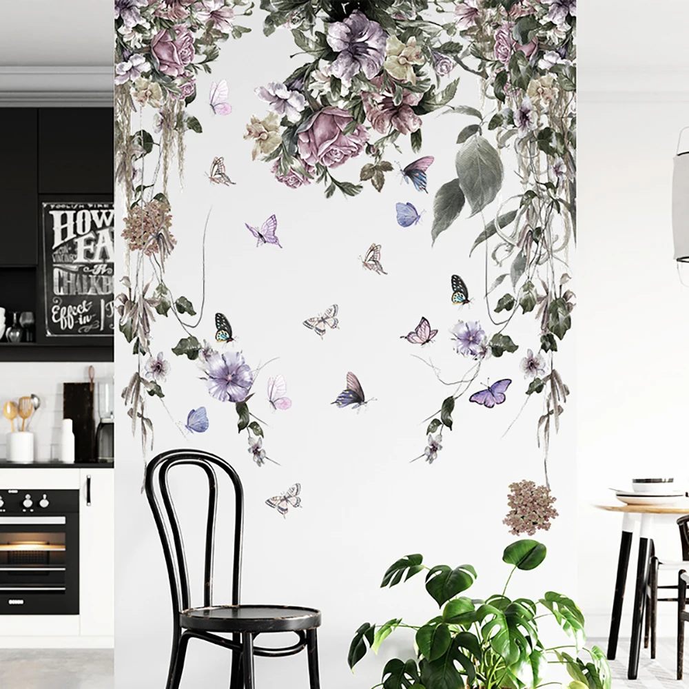 Purple Morning Glory Peony Butterfly Flower Ratten Wall Sticker House Office Vinyl Wallpaper Poster Art Decals Home Decoration
Purple Morning Glory Peony Butterfly Flower Ratten Wall Sticker House Office Vinyl Wallpaper Poster Art Decals Home Decoration