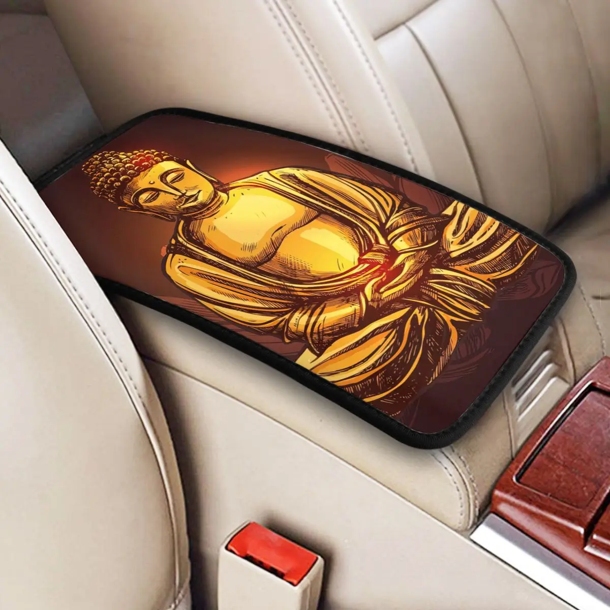 Buddha On Lotus Flower Car Accessories Car Handrail Box Cushion Custom Print Non-slip Car Armrest Cover
Buddha On Lotus Flower Car Accessories Car Handrail Box Cushion Custom Print Non-slip Car Armrest Cover
