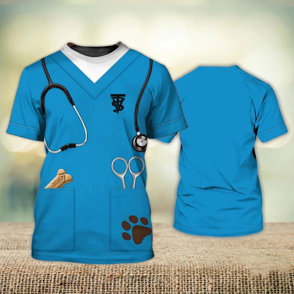 Graphic Tee Shirt Pet Doctor Uniform T Shirt For Men Clothing Customizable Tops Tee Shirt Fashion Short Sleeve 3D Print Oversize
Graphic Tee Shirt Pet Doctor Uniform T Shirt For Men Clothing Customizable Tops Tee Shirt Fashion Short Sleeve 3D Print Oversize