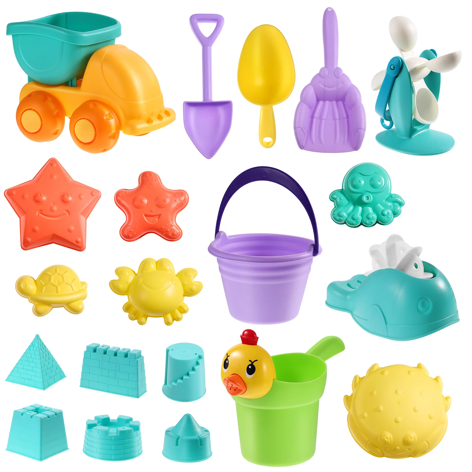20 Pcs Assorted Color Kids-friendly Summer Sand Toys Play Sand Kit for Kids Toddlers Teens
20 Pcs Assorted Color Kids-friendly Summer Sand Toys Play Sand Kit for Kids Toddlers Teens