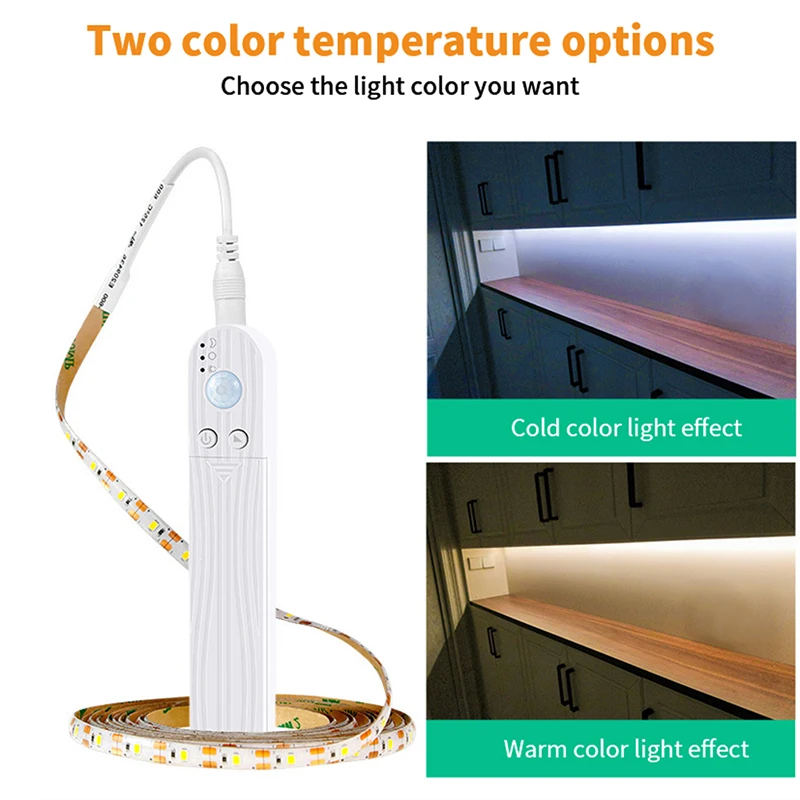 1/2M Led Light Strip PIR Motion Sensor Led Strip Battery Case 2835smd Under Bed Lamp For Household Closet Wardrobe Cabinet Stair
1/2M Led Light Strip PIR Motion Sensor Led Strip Battery Case 2835smd Under Bed Lamp For Household Closet Wardrobe Cabinet Stair