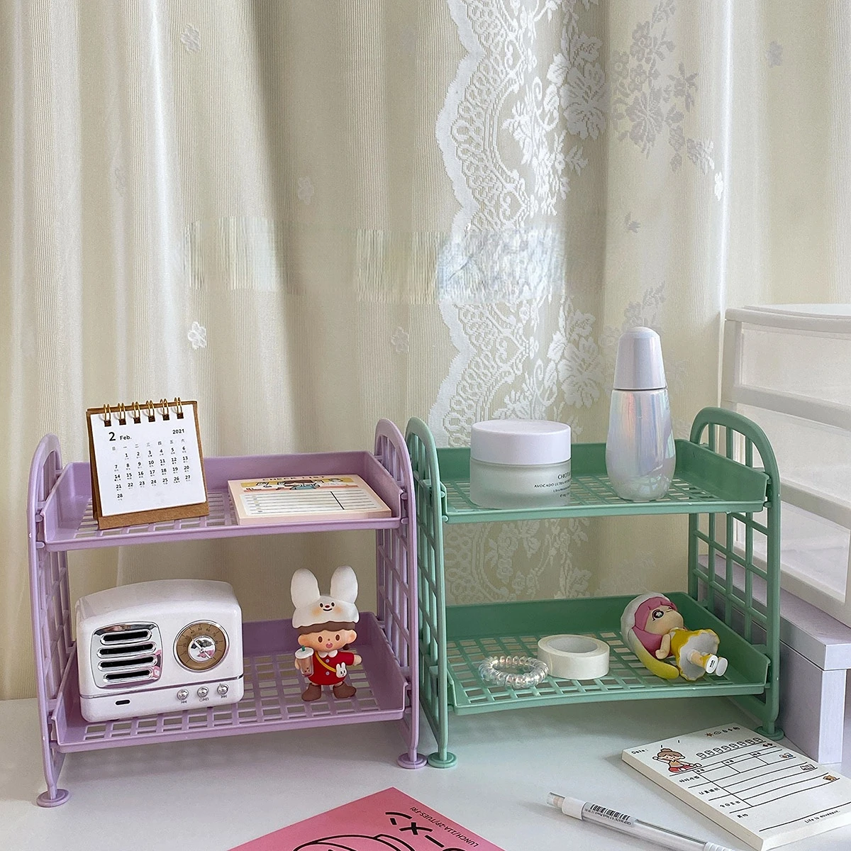 Ins Cute Room Storage Organizer Storage Rack Kawaii 2 Layer Desktop Cosmetic Jewelry Storage Rack Bathroom Rack Storage Shelf
Ins Cute Room Storage Organizer Storage Rack Kawaii 2 Layer Desktop Cosmetic Jewelry Storage Rack Bathroom Rack Storage Shelf