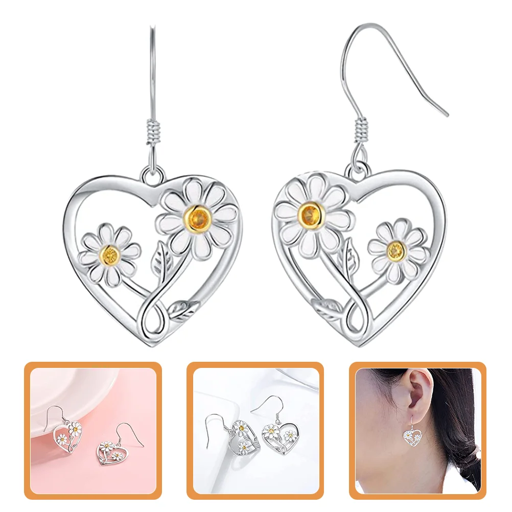 Earrings Daisy Flower Women Heartdangle Drop Jewelry Gifts Floral Sunflower Stud Hoop Ear Silver Pendant Girls
Earrings Daisy Flower Women Heartdangle Drop Jewelry Gifts Floral Sunflower Stud Hoop Ear Silver Pendant Girls