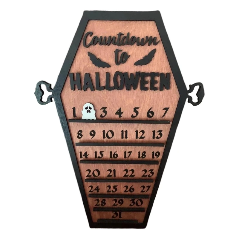 Countdown to Halloween Wood Coffin Advent Calendar 31 Day Halloween Countdown Calendar for Kid Audt Home Decorations Wholesale
Countdown to Halloween Wood Coffin Advent Calendar 31 Day Halloween Countdown Calendar for Kid Audt Home Decorations Wholesale