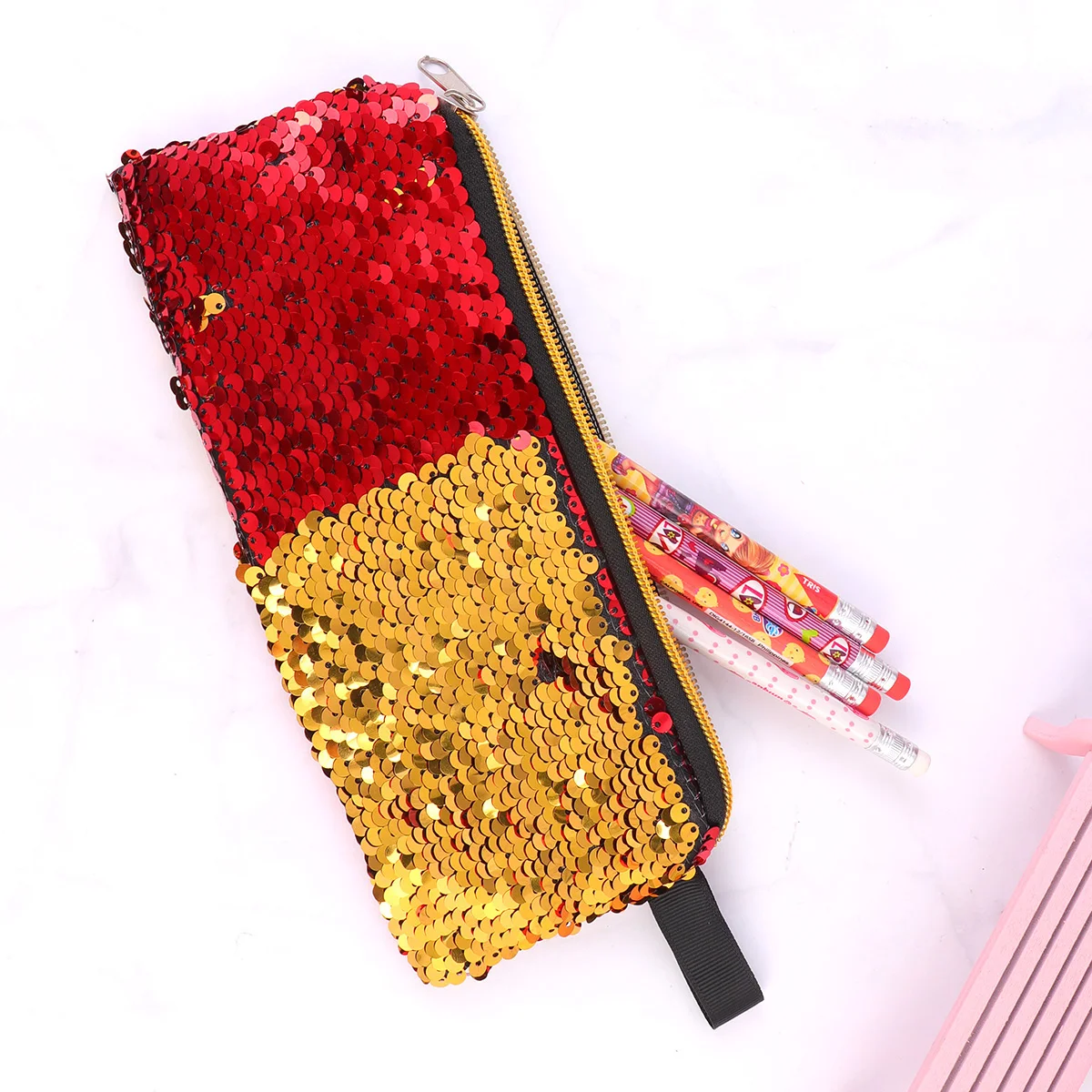 Casesequin Glitter Pouch Sequinscosmetic Handbagmakeup Reversible Metal Box Handheld Pen Portable Double Color Brush
Casesequin Glitter Pouch Sequinscosmetic Handbagmakeup Reversible Metal Box Handheld Pen Portable Double Color Brush