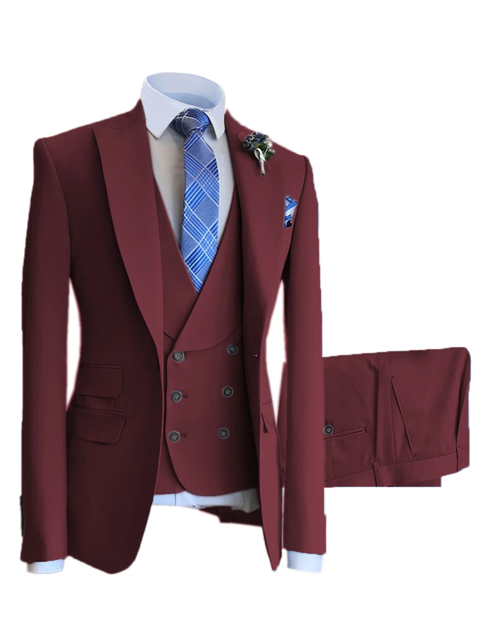 Burgundy Men Suits 3 Piece One Button White Meeting Party Wedding Formal Occasions Increase Lengthen(jacket+vest+pants)
Burgundy Men Suits 3 Piece One Button White Meeting Party Wedding Formal Occasions Increase Lengthen(jacket+vest+pants)