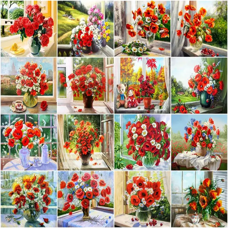 CHENISTORY Full Square Diamond Painting Red Flower 5D DIY Diamond Embroidery Mosaic Landscape Art Kits Home Decoration Gift
CHENISTORY Full Square Diamond Painting Red Flower 5D DIY Diamond Embroidery Mosaic Landscape Art Kits Home Decoration Gift