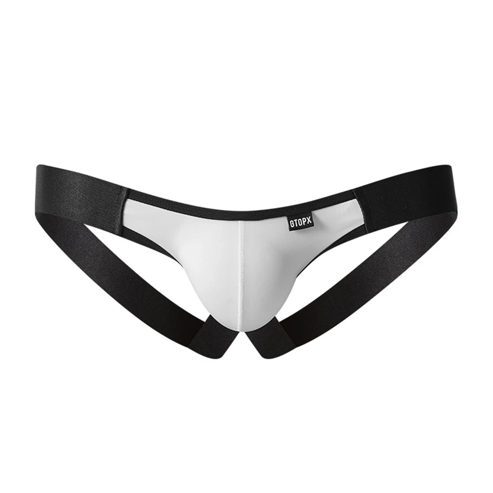 

Men Thong Jockstrap Buttocks Hollow Supporter Bikini Pouch G-String Low-Rise Sports Underwear Smooth Panties Underpants New